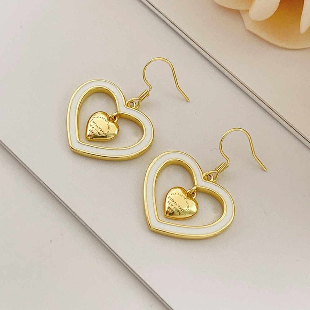 Tiffany & Co. Heart-Shaped Pendant Earrings - Picture 2 of 5